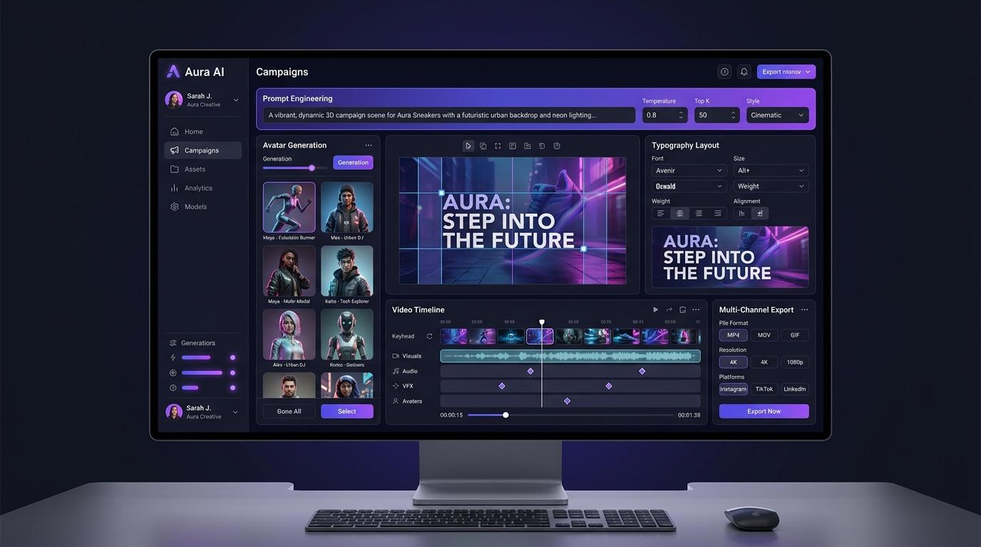 An AI brand content engine: one prompt becomes a full campaign