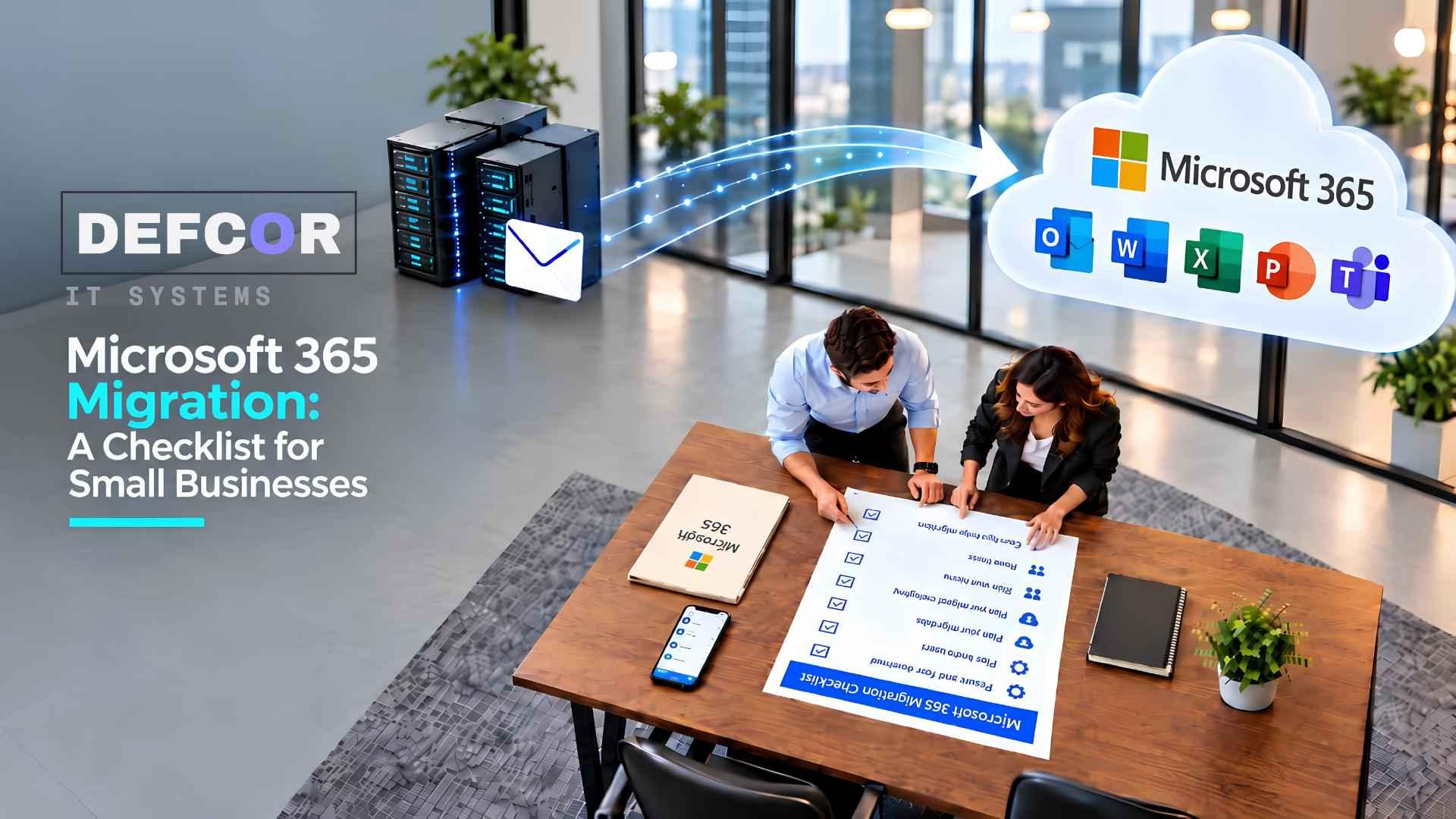 Microsoft 365 migration checklist for small businesses planning email, users, permissions, and cloud services